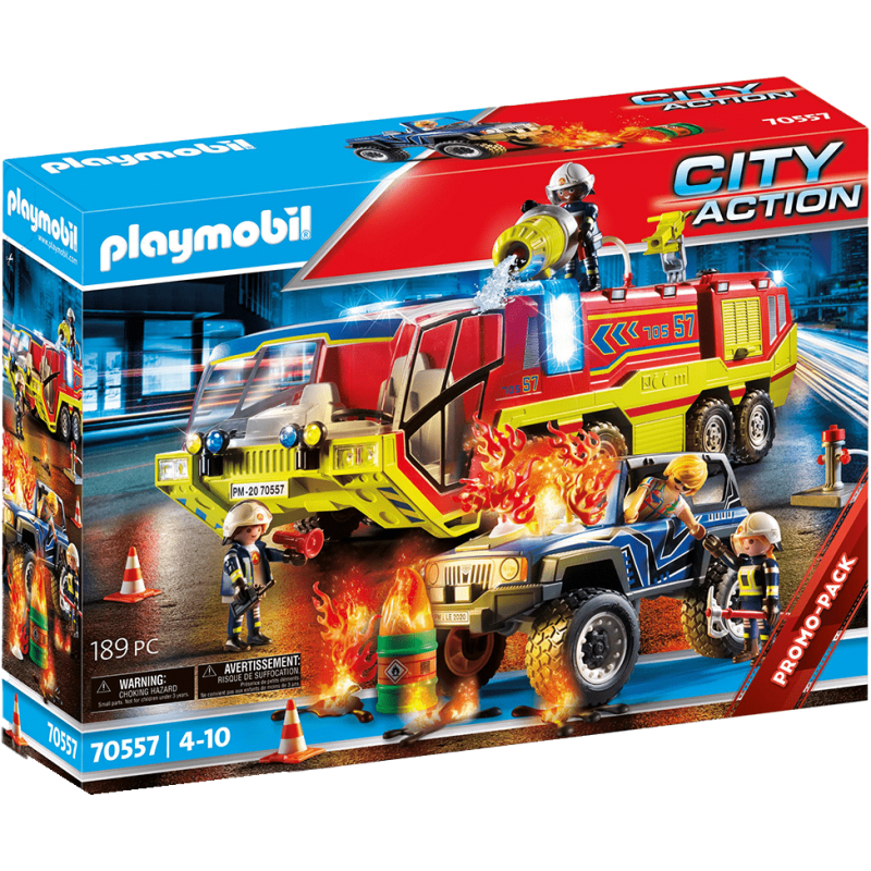 Camion de pompiers et véhicule - Playmobil 70557