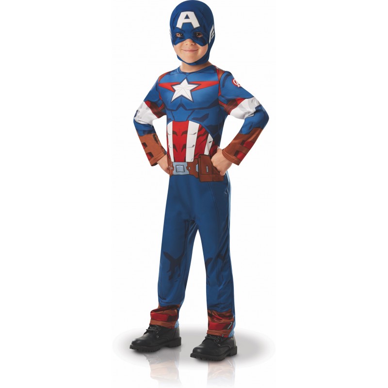 Déguisement classique Captain America L - 7/8 ans