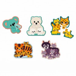 5 Puzzles Evolutifs Animaux