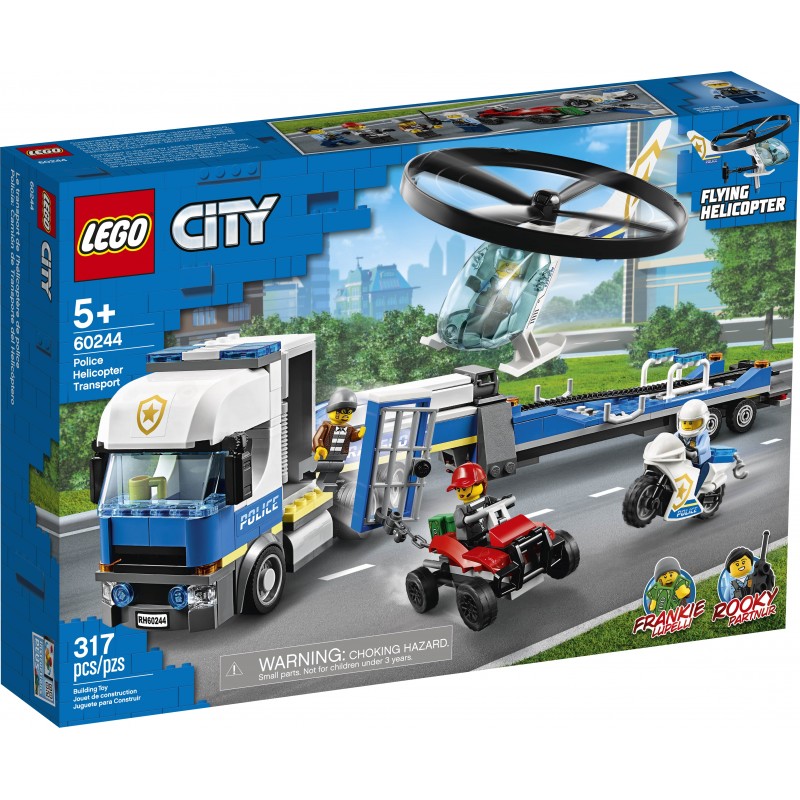 Lego City 60244 : Le transport de l'hélicoptère de la police