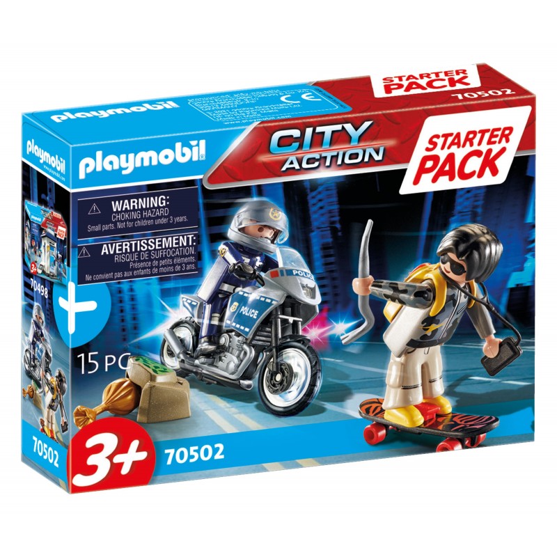 Starter Pack Motard de police et voleur - Playmobil 70502