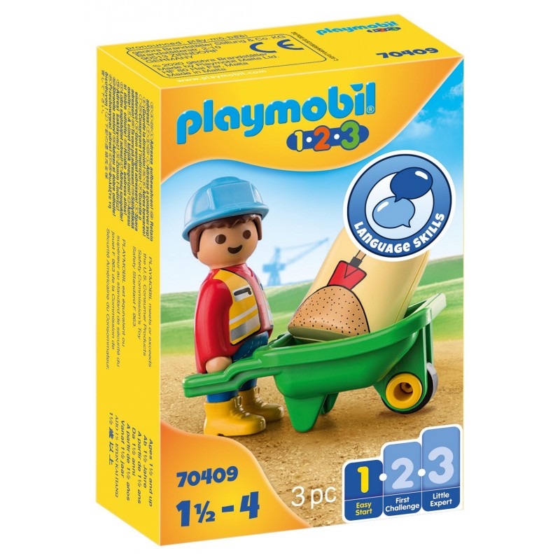 Ouvrier avec brouette - Playmobil 1.2.3 70409