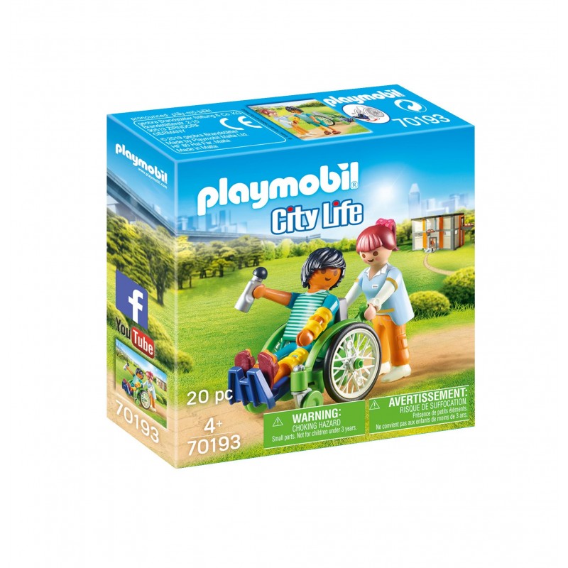 Patient en fauteuil roulant - Playmobil 70193