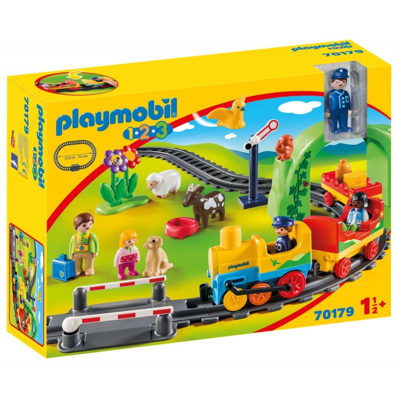 Train avec passagers et circuit - Playmobil 1.2.3 70179