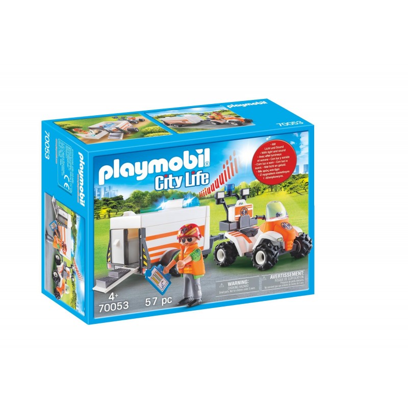 Quad et remorque de secours - Playmobil 70053