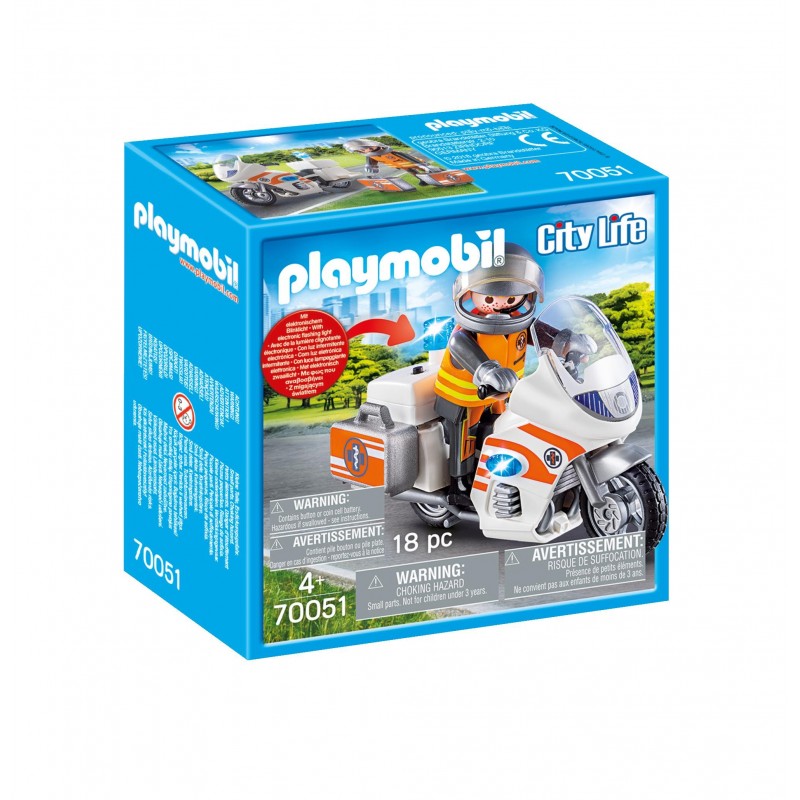 Urgentiste et moto - Playmobil 70051