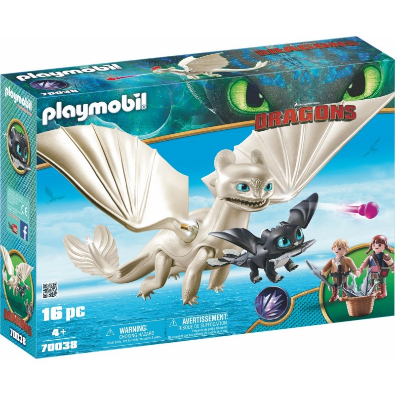 Furie Éclair et bébé dragon avec enfants - Playmobil 70038