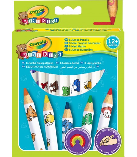 8 "Maxi" crayons de couleur