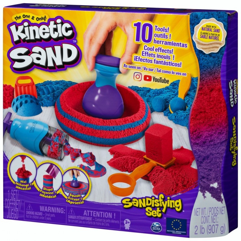 Coffret Sandisfying 900 g + 10 moules Kinetic Sand