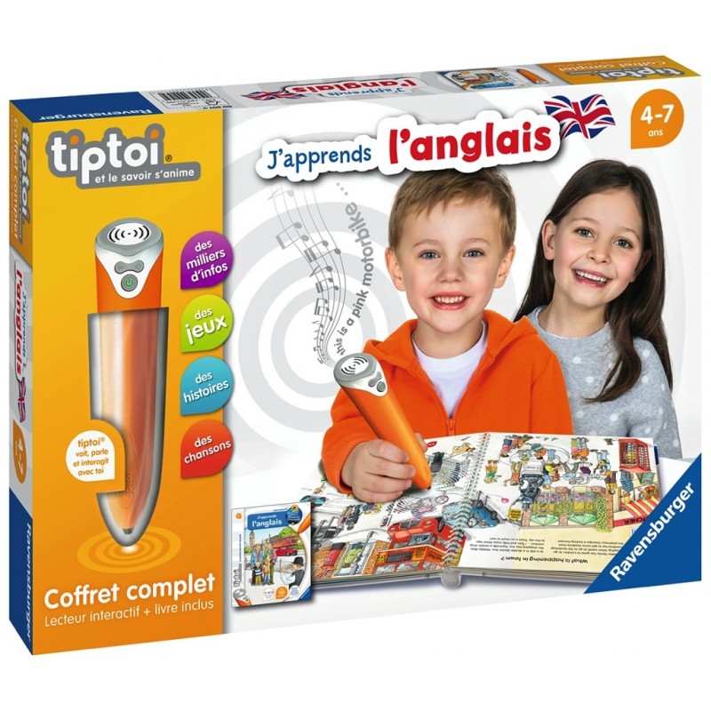 Tiptoi® - Coffret complet lecteur interactif + Livre J'apprends l'anglais