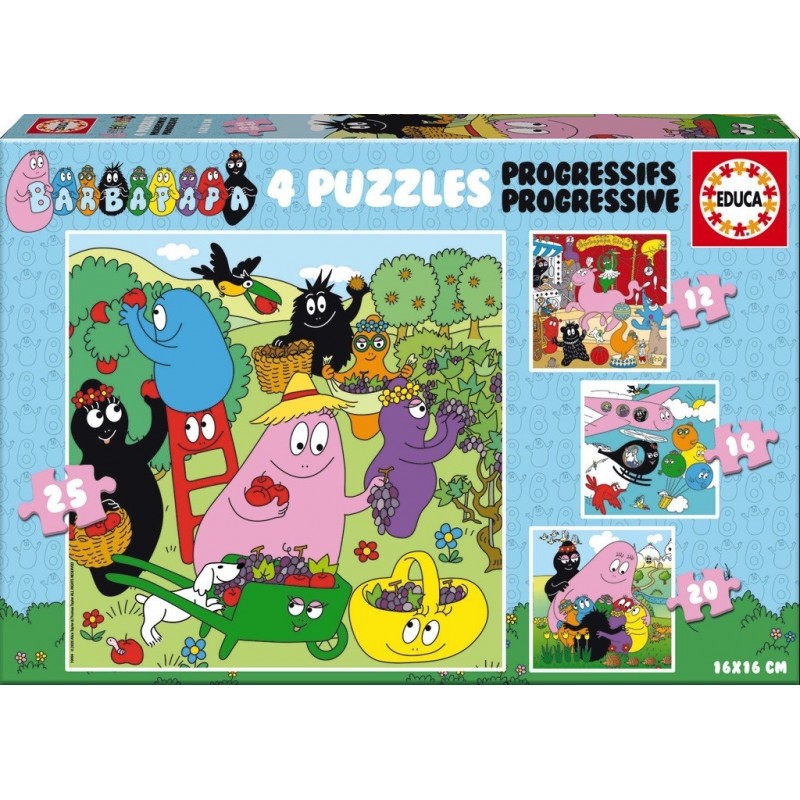 Puzzle Progressif Barbapapa 12-16-20-25 pièces