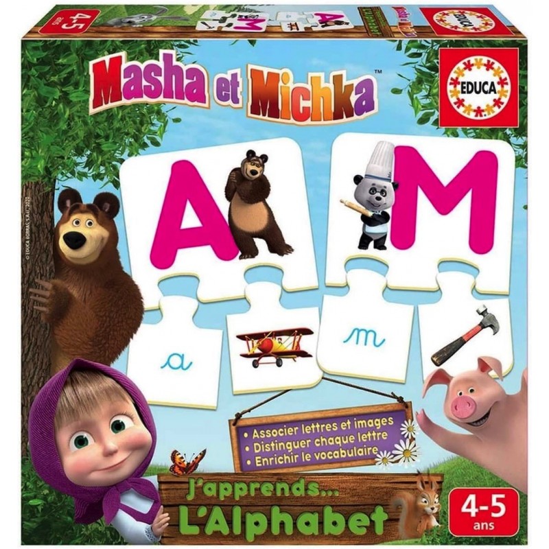 J´apprends l´alphabet Masha et Michka