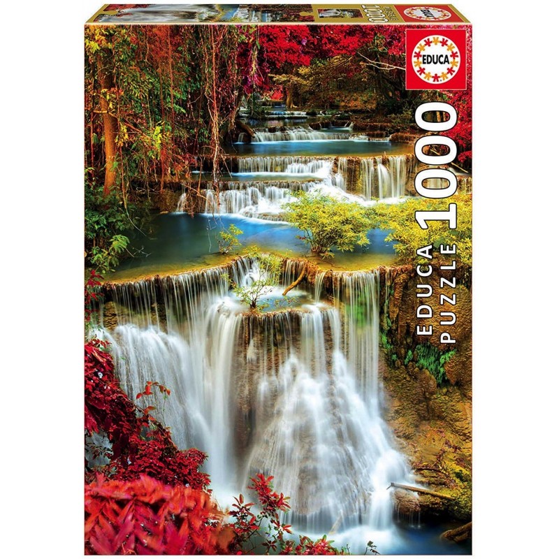 Puzzle 1000 pièces - Chutes d´eau dans la forêt