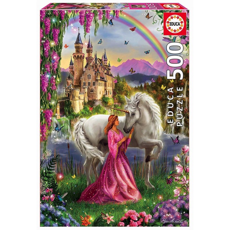 Puzzle 500 pièces - Fée et Licorne