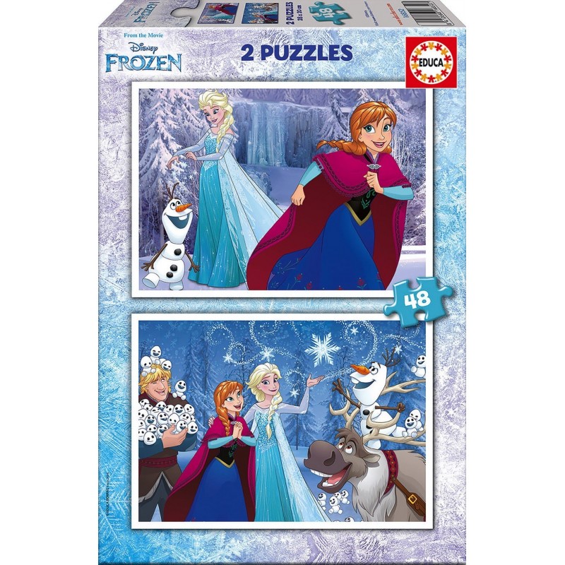 2 Puzzles 48 pièces - La Reine des Neiges