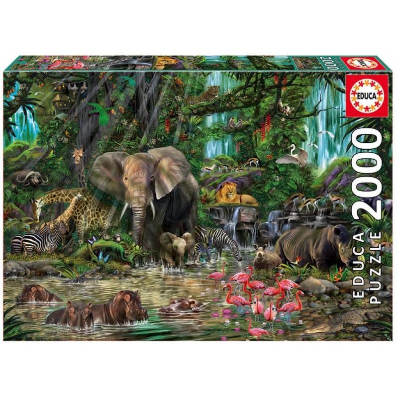 Puzzle 2000 pièces - Jungle africaine