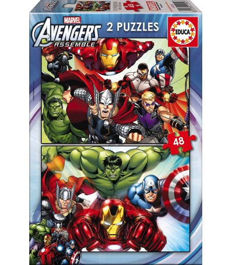 2 Puzzles 48 pièces - Avengers