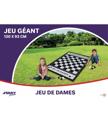 Jeu de dames géant 130x930 cm