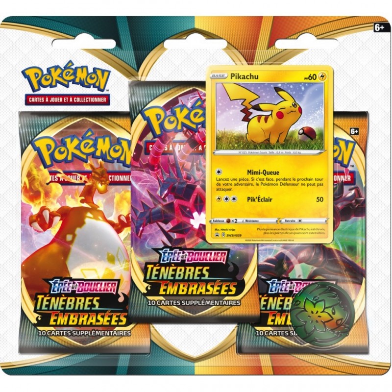 Pack de 3 boosters Pokémon Epée et bouclier